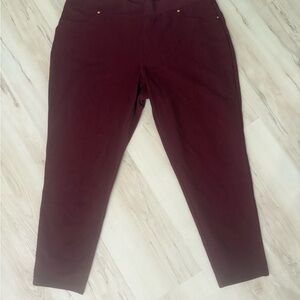 Michael Kors Maroon Crop Ankle Pants Size 3X